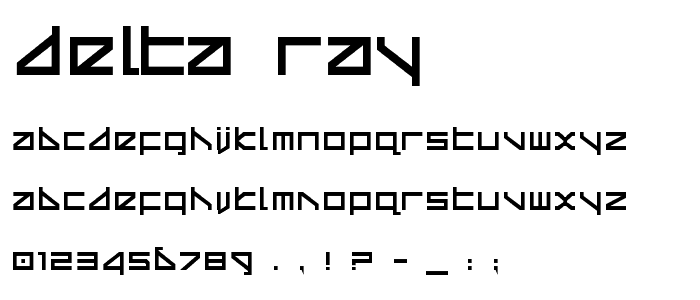 Delta Ray font